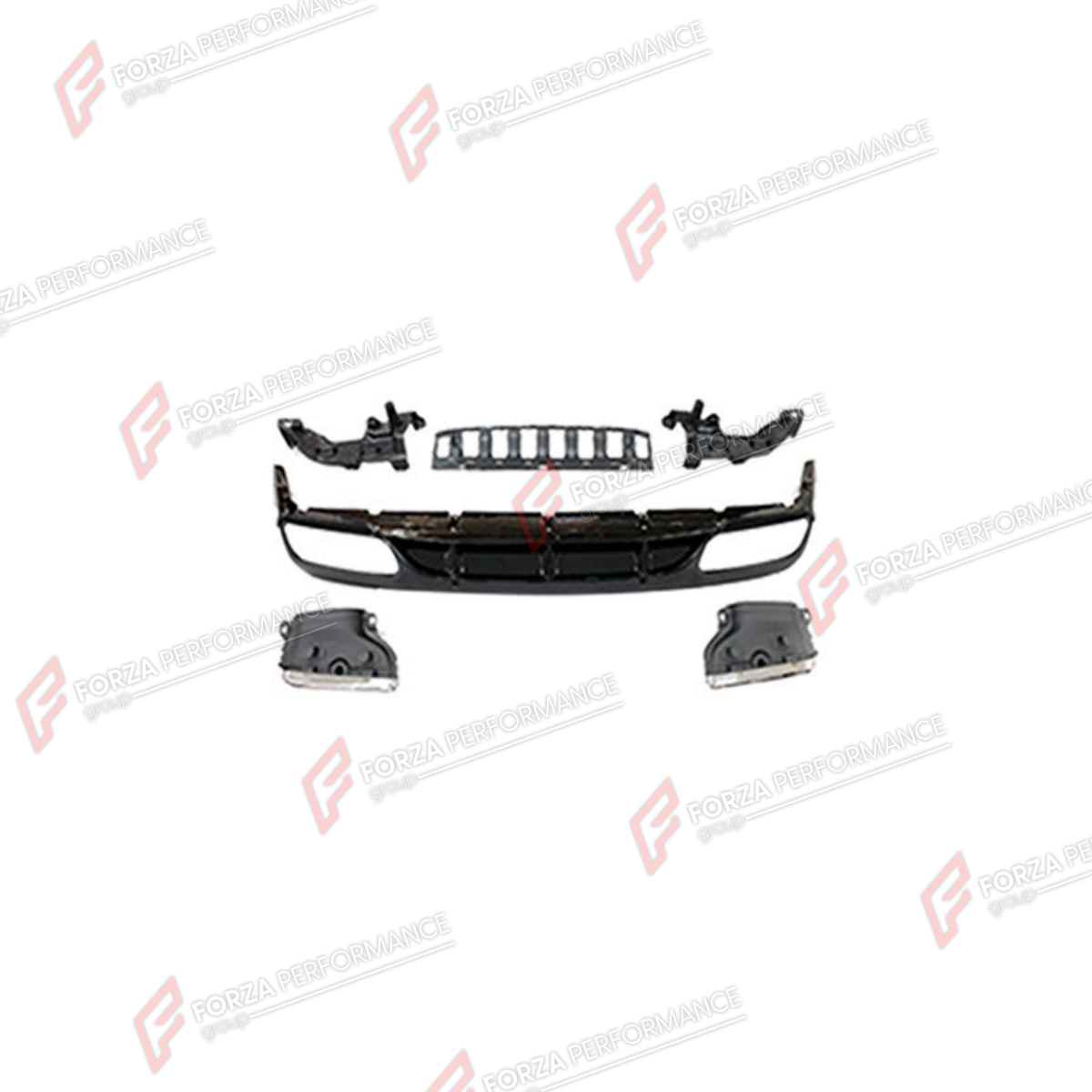REAR DIFFUSER WITH EXHAUST TIPS for MERCEDES-BENZ C-CLASS C205 COUPE 2014 - 2022 FORZA PERFORMANCE custom fit AMG Edition 1 Style

Set includes:
Rear Diffuser
Exhaust Tips

Material: Plastic, Stainless Steel

NOTE: Professional installation is required.