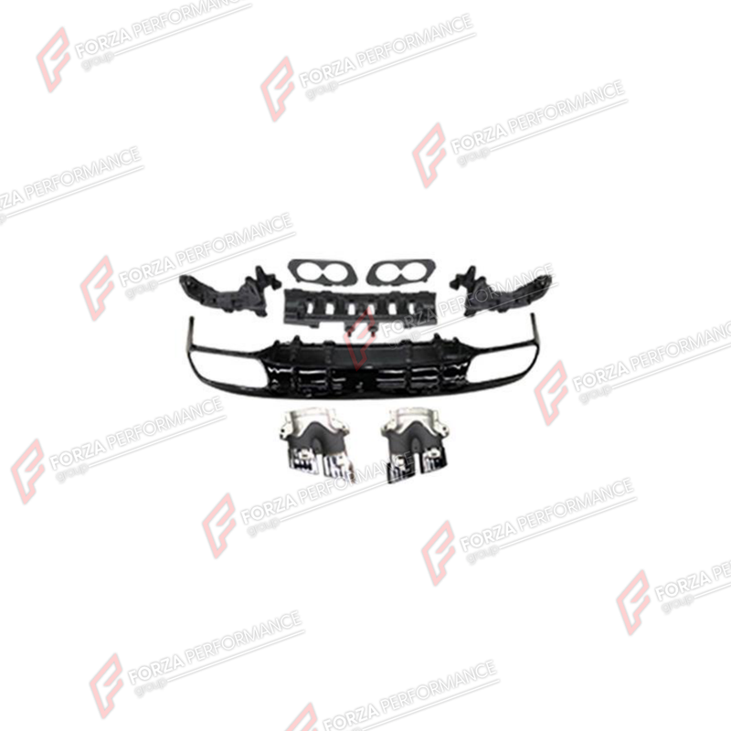 REAR DIFFUSER WITH EXHAUST TIPS for MERCEDES-BENZ C-CLASS C205 COUPE 2014 - 2022