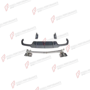 REAR DIFFUSER WITH EXHAUST TIPS for MERCEDES-BENZ C-CLASS W204 2007 - 2015 FORZA PERFORMANCE custom fit C63 AMG Style

Set includes:
Rear Diffuser
Exhaust Tips

Material: Plastic, Stainless Steel

NOTE: Professional installation is required.