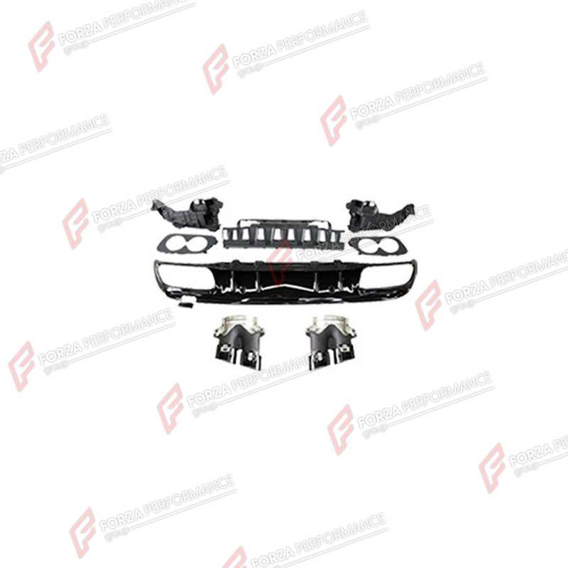 REAR DIFFUSER WITH EXHAUST TIPS for MERCEDES-BENZ C-CLASS W205 2014 - 2022