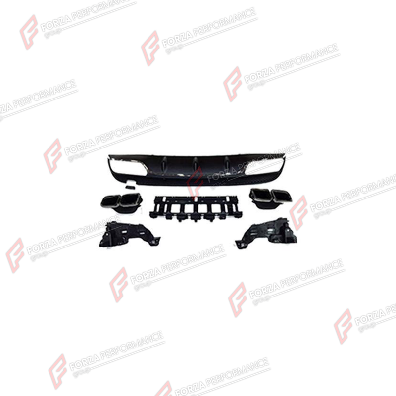 REAR DIFFUSER WITH EXHAUST TIPS for MERCEDES-BENZ C-CLASS W205 2014 - 2022