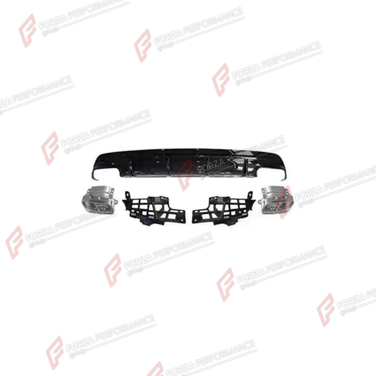 REAR DIFFUSER WITH EXHAUST TIPS for MERCEDES-BENZ CLA-CLASS C117 FACELIFT 2016 - 2019 FORZA PERFORMANCE custom fit CLA45 AMG Style

Set includes:
Rear Diffuser
Exhaust Tips

Material: Plastic, Stainless Steel

NOTE: Professional installation is required.
