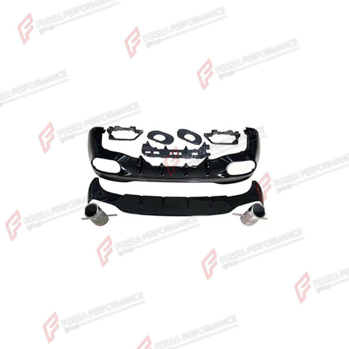 REAR DIFFUSER WITH EXHAUST TIPS for MERCEDES-BENZ CLA-CLASS C118 2019 - 2023 FORZA PERFORMANCE custom fit CLA35 AMG Style

Set includes:
Rear Diffuser
Exhaust Tips

Material: Plastic, Stainless Steel

NOTE: Professional installation is required.