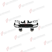 REAR DIFFUSER WITH EXHAUST TIPS for MERCEDES-BENZ E-CLASS W213 2016 - 2023 FORZA PERFORMANCE custom fit E53 AMG Style

Set includes:
Rear Diffuser
Exhaust Tips

Material: Plastic, Stainless Steel

NOTE: Professional installation is required.