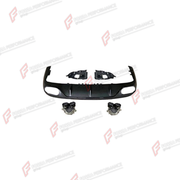 REAR DIFFUSER WITH EXHAUST TIPS for MERCEDES-BENZ E-CLASS W213 2016 - 2023 FORZA PERFORMANCE custom fit E53 AMG Style

Set includes:
Rear Diffuser
Exhaust Tips

Material: Plastic, Stainless Steel

NOTE: Professional installation is required.