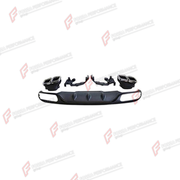 REAR DIFFUSER WITH EXHAUST TIPS for MERCEDES-BENZ E-CLASS W213 2016 - 2023 FORZA PERFORMANCE custom fit E63 AMG Style

Set includes:
Rear Diffuser
Exhaust Tips

Material: Plastic, Stainless Steel

NOTE: Professional installation is required.