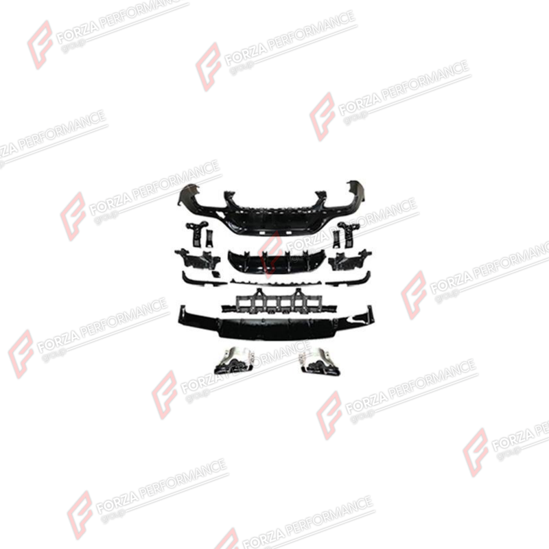 REAR DIFFUSER WITH EXHAUST TIPS for MERCEDES-BENZ GLC-CLASS COUPE C253 2016 - 2023