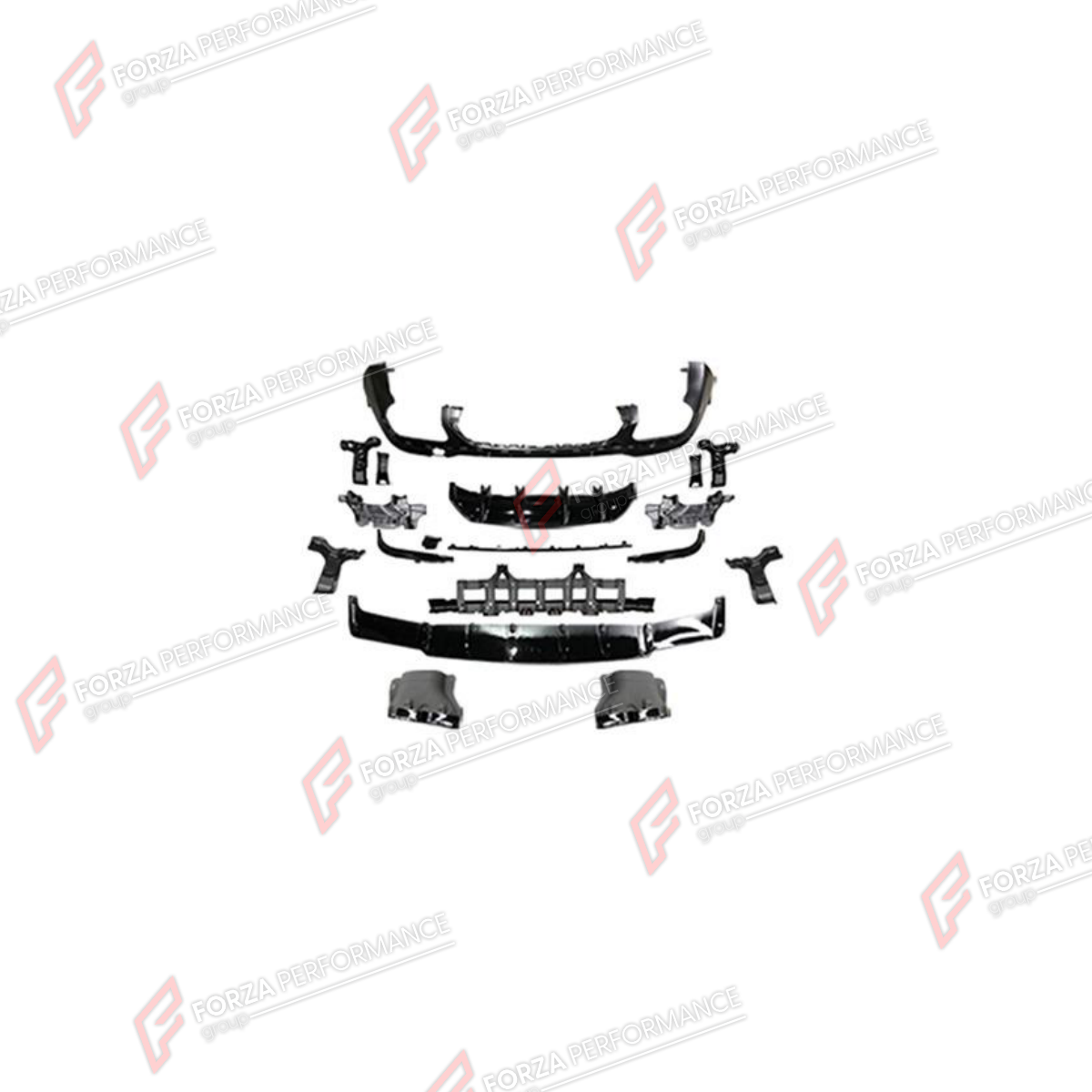 REAR DIFFUSER WITH EXHAUST TIPS for MERCEDES-BENZ GLC-CLASS X253 2015 - 2023 FORZA PERFORMANCE custom fit GLC63 AMG Style

Set includes:
Rear Diffuser
Exhaust Tips

Material: Plastic, Stainless Steel

NOTE: Professional installation is required.