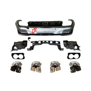 REAR DIFFUSER with EXHAUST TIPS for MERCEDES BENZ GLE 53 COUPE C167 2019+

Set includes:

Rear Diffuser
Exhaust Tips
Brackets

Material: Plastic

Note: Professional installation is required

Important: Black and Silver painted variations are available.