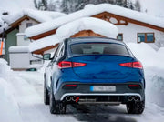REAR DIFFUSER with EXHAUST TIPS for MERCEDES BENZ GLE 53 COUPE C167 2019+

Set includes:

Rear Diffuser
Exhaust Tips
Brackets

Material: Plastic

Note: Professional installation is required

Important: Black and Silver painted variations are available.