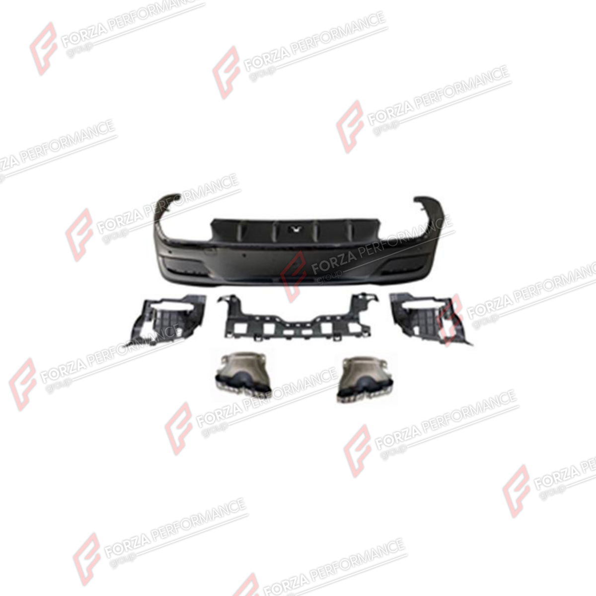 REAR DIFFUSER WITH EXHAUST TIPS for MERCEDES-BENZ GLE-CLASS COUPE C167 2019 - 2023 FORZA PERFORMANCE custom fit GLE63 AMG Style

Set includes:
Rear Diffuser
Exhaust Tips

Material: Plastic, Stainless Steel

NOTE: Professional installation is required.