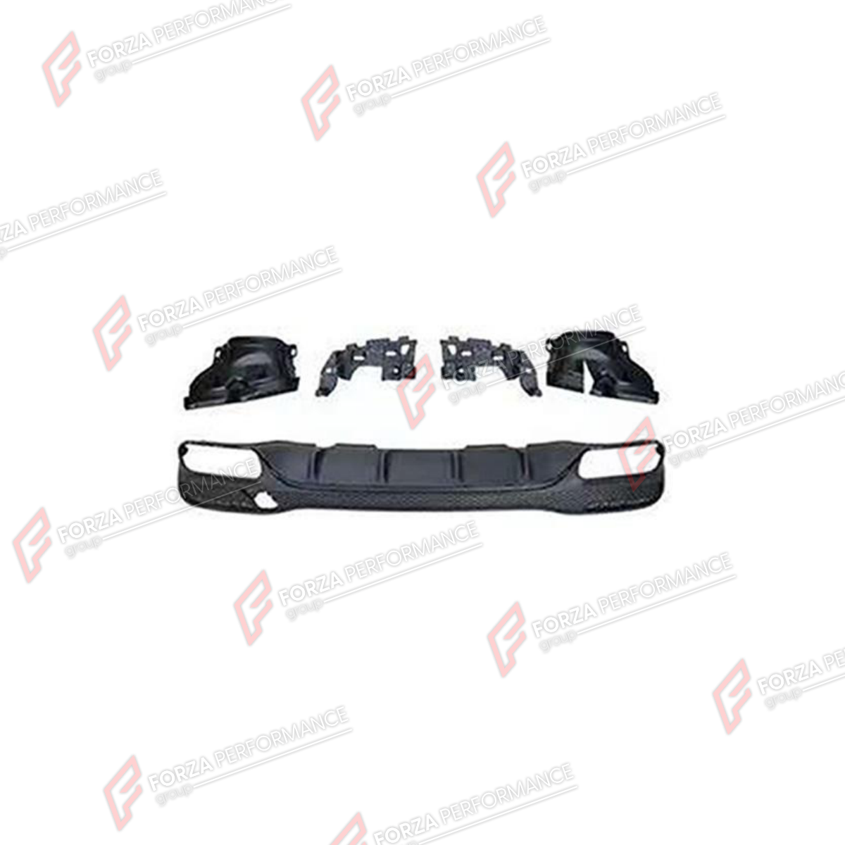 REAR DIFFUSER WITH EXHAUST TIPS for MERCEDES-BENZ GLS-CLASS X166 2015 - 2019 FORZA PERFORMANCE custom fit GLS63 AMG Style

Set includes:
Rear Diffuser
Exhaust Tips

Material: Plastic, Stainless Steel

NOTE: Professional installation is required.