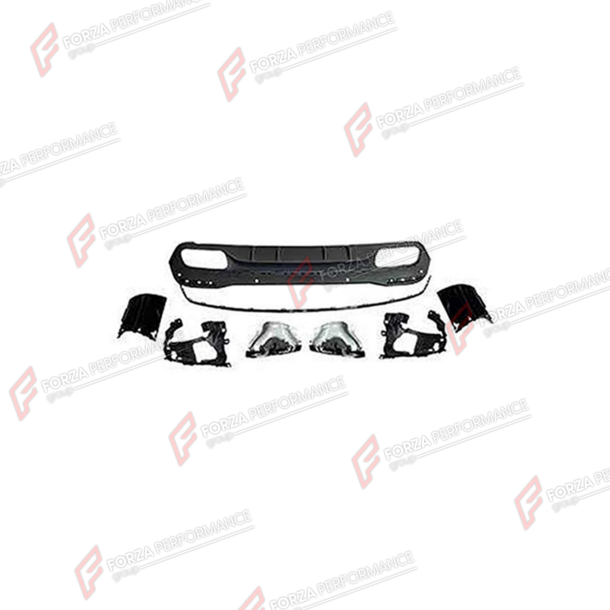 REAR DIFFUSER WITH EXHAUST TIPS for MERCEDES-BENZ GLS-CLASS X167 2020 - 2023 FORZA PERFORMANCE custom fit GLS63 AMG Style

Set includes:
Rear Diffuser
Exhaust Tips

Material: Plastic, Stainless Steel

NOTE: Professional installation is required.