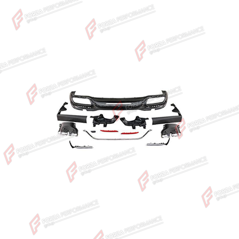 REAR DIFFUSER WITH EXHAUST TIPS for MERCEDES-BENZ S-CLASS W222 FACELIFT 2017 - 2020