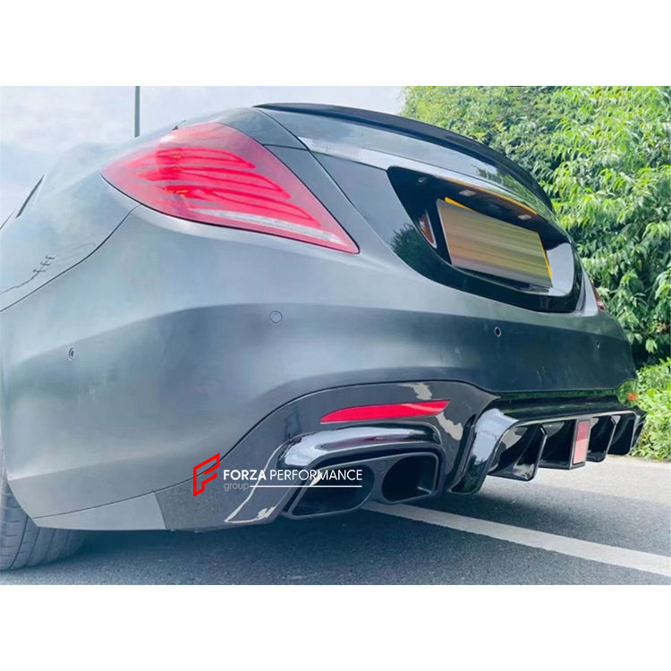 W222 Rear Diffuser REAR DIFFUSER WITH TIPS for MERCEDES BENZ BENZ S CLASS W222 AMG 2018