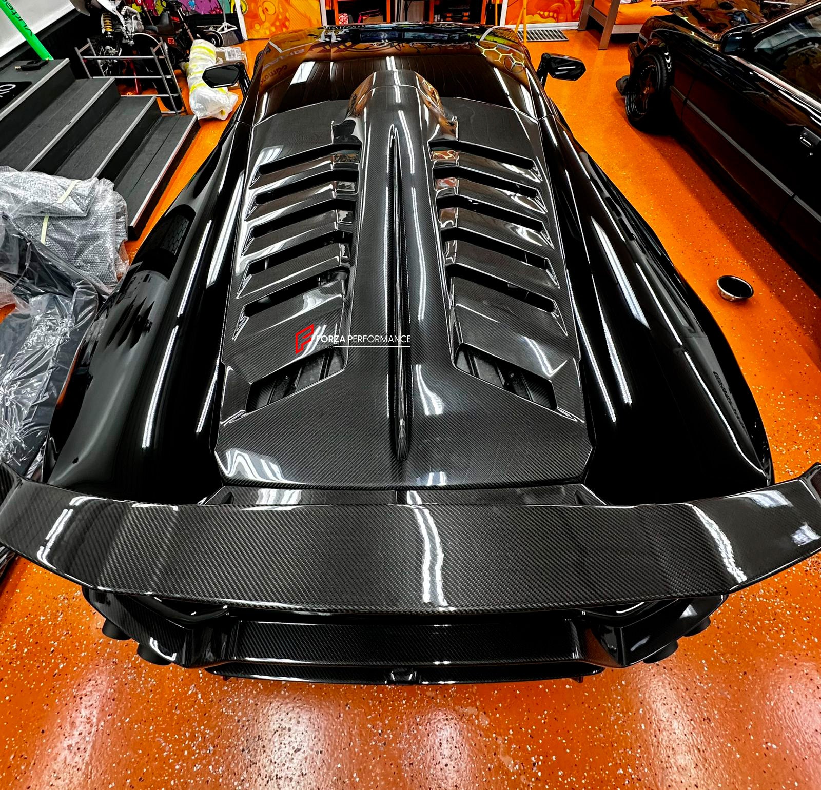 CARBON FIBER REAR ENGINE HOOD COVER for LAMBORGINI HURACAN LP580 LP610 EVO  Set include:   Rear Engine Hood Material: Dry carbon fiber