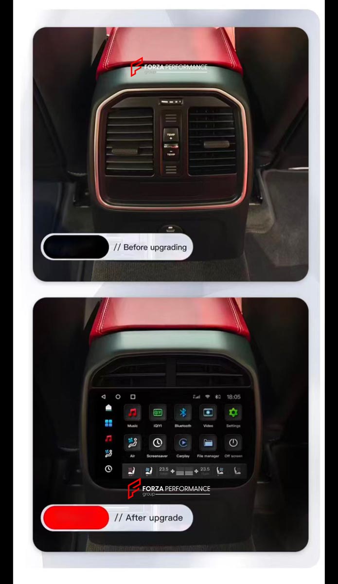 REAR INTERIOR AIR CONDITIONER TOUCH SCREEN for PORSCHE MACAN 95B 2014 - 2026
Set includes:

REAR INTERIOR AIR CONDITIONER TOUCH SCREEN
NOTE: Professional installation is required.