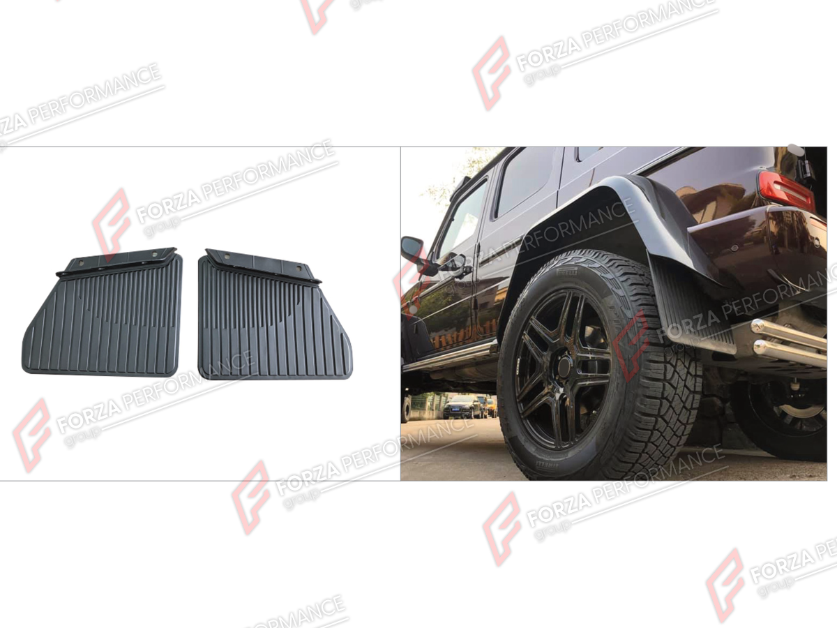 REAR MUD FLAPS for MERCEDES-BENZ G-CLASS W464 2019 - 2024

Set includes:
Rear Mud Flaps

Material: Plastic

NOTE: Professional installation is required.