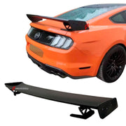 REAR SPOILER WING for FORD MUSTANG S550 2015 - 2022
Set includes:

Rear Spoiler Wing
Mounting Brackets and Hardware
Material: Plastic

NOTE: Professional installation is required.