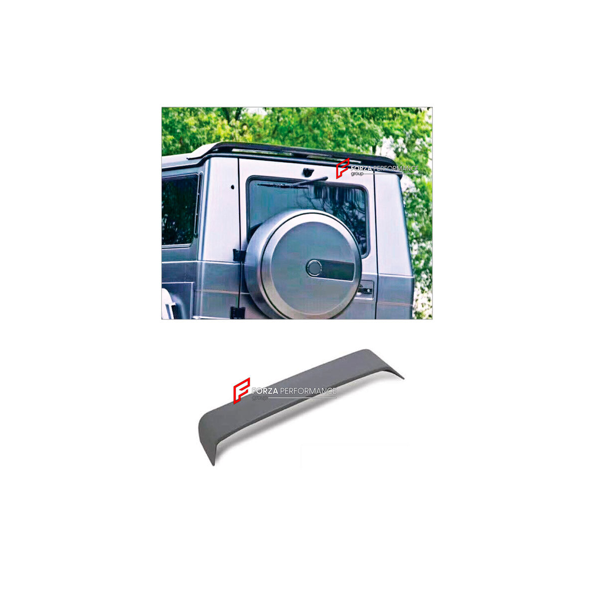 REAR SPOILER WING for MERCEDES-BENZ G-CLASS W463 2008 - 2018

Set includes:
Rear Spoiler Wing

Material: Plastic

NOTE: Professional installation is required.