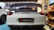 REAR SPOILER WING for Porsche Boxster 981 BTS003
Set includes:

Rear Spoiler Wing
NOTE: Professional installation is required.
