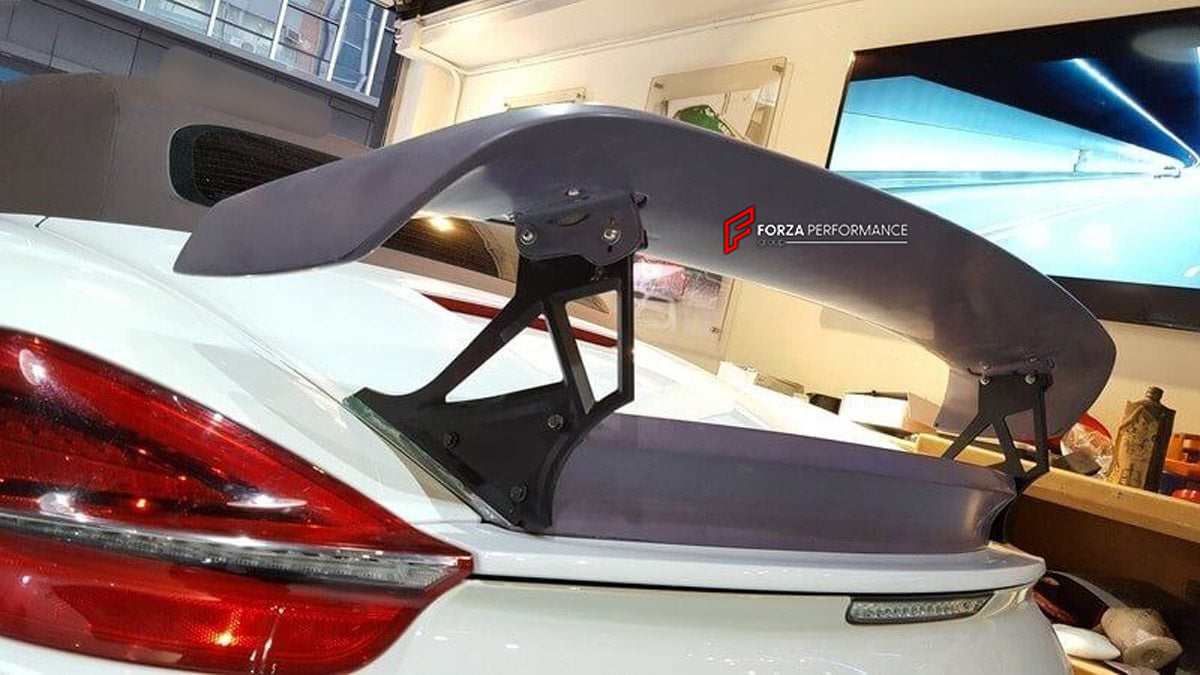 REAR SPOILER WING for Porsche Boxster 981 BTS003
Set includes:

Rear Spoiler Wing
NOTE: Professional installation is required.