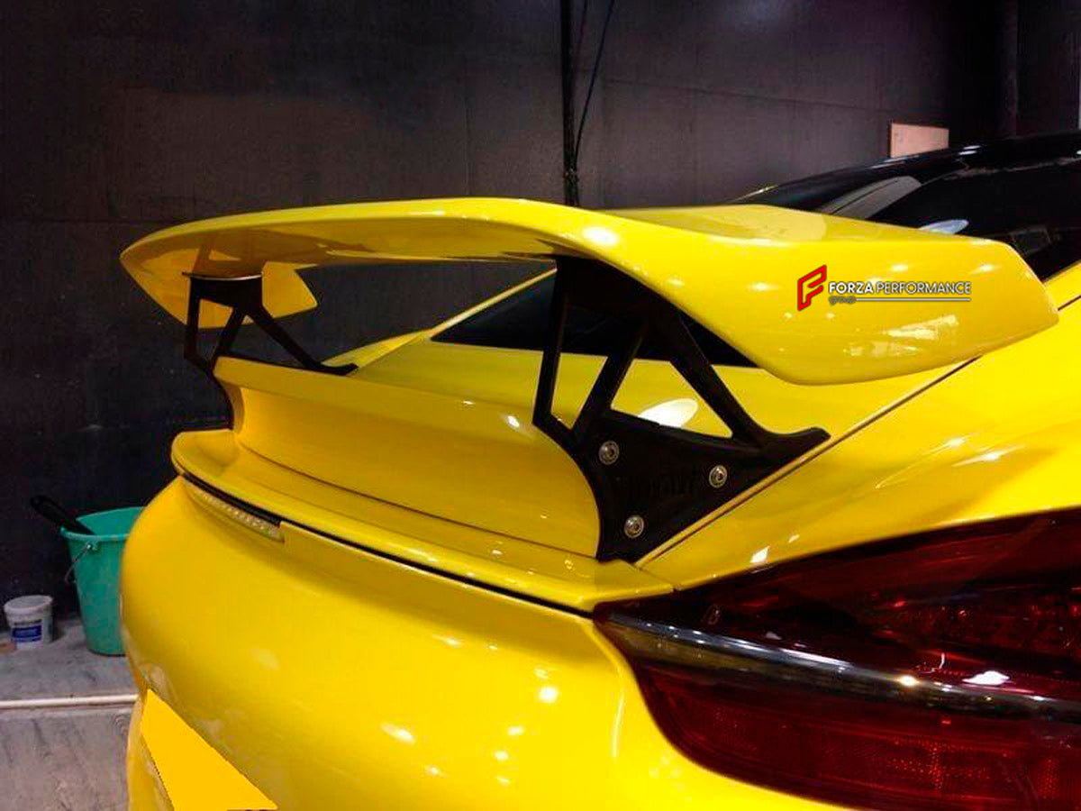 REAR SPOILER WING for Porsche Cayman 981 TAR003
Set includes:

Rear Spoiler Wing
NOTE: Professional installation is required.