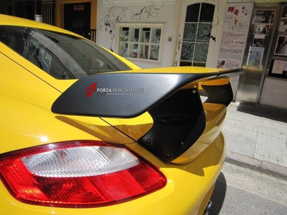 Rear Spoiler Wing for Porsche Cayman 987 2006 - 2011
Set includes:

Rear Spoiler Wing
Material: Plastic

NOTE: Professional installation is required.