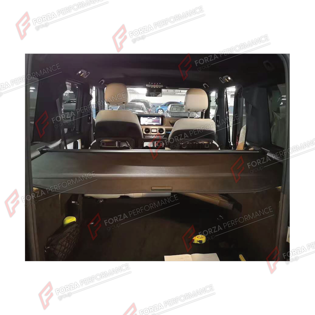 REAR TRUNK CARGO COVER for MERCEDES-BENZ G-CLASS W464 G63 G350 G350D G400D G500 G550 2019 - 2024

Set includes:
Rear Trunk Cargo Cover

Material: Plastic

NOTE: Professional installation is required.