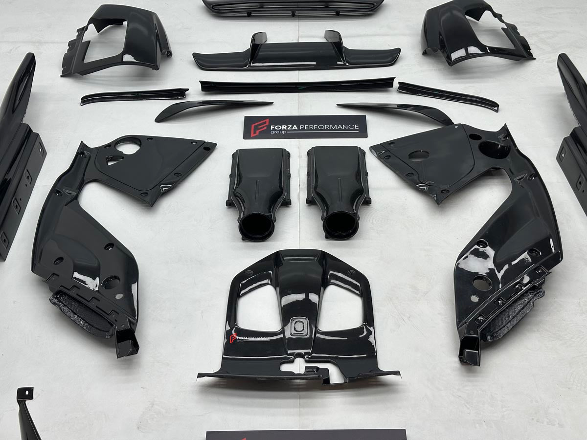 REPLACEMENT CARBON BODY KIT for FERRARI 812 SUPERFAST GTS 2017 - 2024 Forza Performance Custom Fit OEM NOVITEC
Set includes:

Front Bumper
Front Lip
Front Canards
Side Skirts
Air Intake Ducts
Rear Bumper
Rear Diffuser
Rear Spoiler
Material: Carbon

NOTE: Professional installation is required.