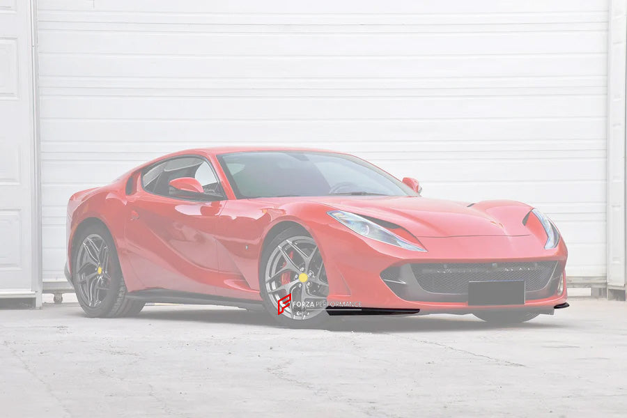 REPLACEMENT CARBON BODY KIT for FERRARI 812 SUPERFAST GTS 2017+

Set includes:

Front Splitter
Engine Bay Panels
Door Seals
Side Skirts
Rear Hood / Bonnet Lower Insert
Rear Lip
Rear Diffuser

Material: Dry Carbon

Note: Professional installation is required