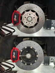 REPLACEMENT CARBON CERAMIC BRAKE DISK ROTORS for AUDI RS6 C8 2019+

Forza Performance Group offers various types of big brake kits, all types of aftermarket brake calipers, as well as genuine original brands of all types, such as AP Racing, Brembo, Akebono, AMG, M Performance, Audi, Porsche, Lamborghini, Toyota TRD, etc.

In the photos above you can see an installed Forza Performance Group set of carbon ceramic discs for the AUDI RS6 C8 2019+ with 420mm/368mm brake rotors.

Material: Carbon Ceramic

Current