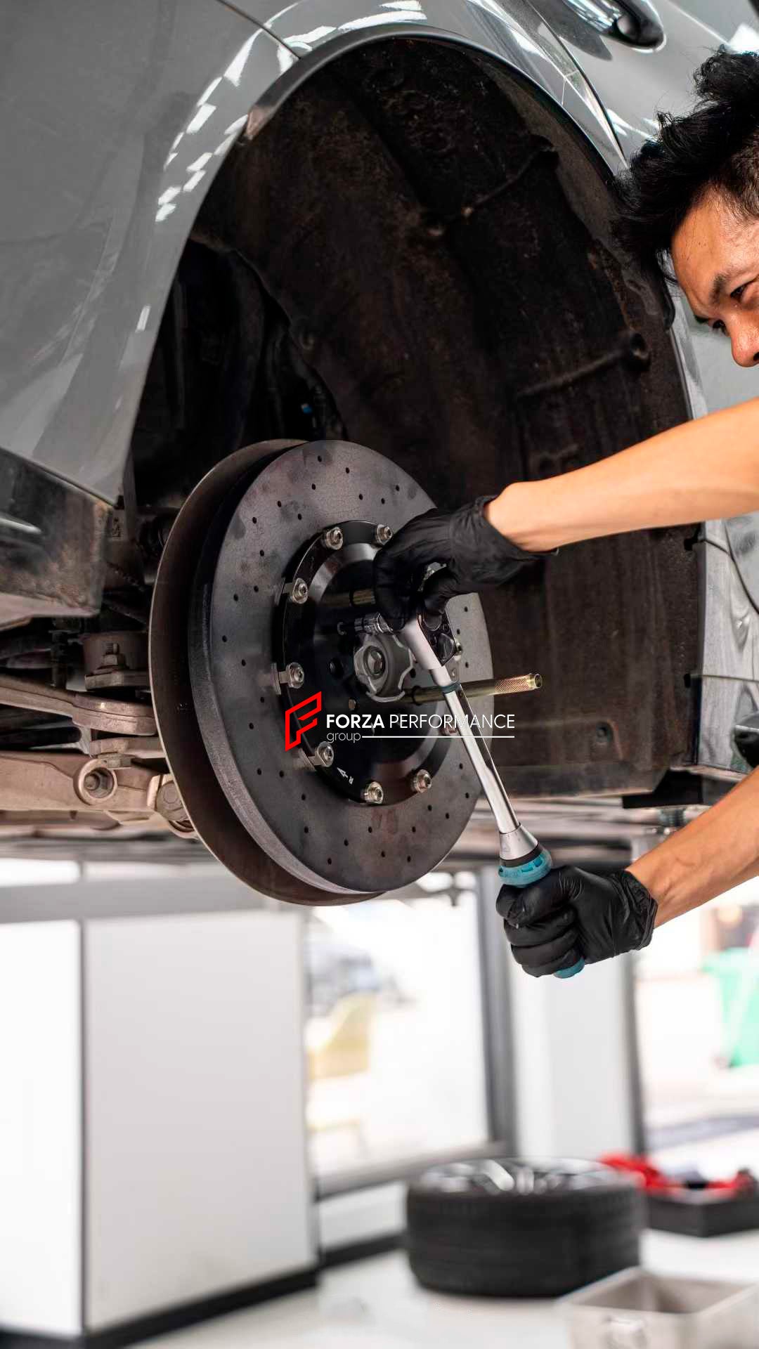 REPLACEMENT CARBON CERAMIC BRAKE DISK ROTORS for BMW M3 G80 LCI 2024+

Forza Performance Group offers various types of big brake kits, all types of aftermarket brake calipers, as well as genuine original brands of all types, such as AP Racing, Brembo, Akebono, AMG, M Performance, Audi, Porsche, Lamborghini, Toyota TRD, etc.

Material: Carbon Ceramic

Current set includes:

2x Front Brake Discs 380 mm
2x Rear Brake Discs 370 mm
4x Authentic Pagid Street+ Brake Pads

PLEASE INCLUDE YOUR VIN, MODEL AND YEAR WH