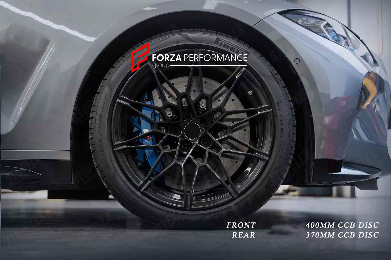 REPLACEMENT CARBON CERAMIC BRAKE DISK ROTORS for BMW M3 M4 G80 G82 2020+

Forza Performance Group offers various types of big brake kits, all types of aftermarket brake calipers, as well as genuine original brands of all types, such as AP Racing, Brembo, Akebono, AMG, M Performance, Audi, Porsche, Lamborghini, Toyota TRD, etc.

In the photos above you can see an installed Forza Performance Group set of carbon ceramic discs for the BMW M3 G80&nbsp;with 400mm/370mm brake rotors.

Material: Carbon Ceramic

Cur