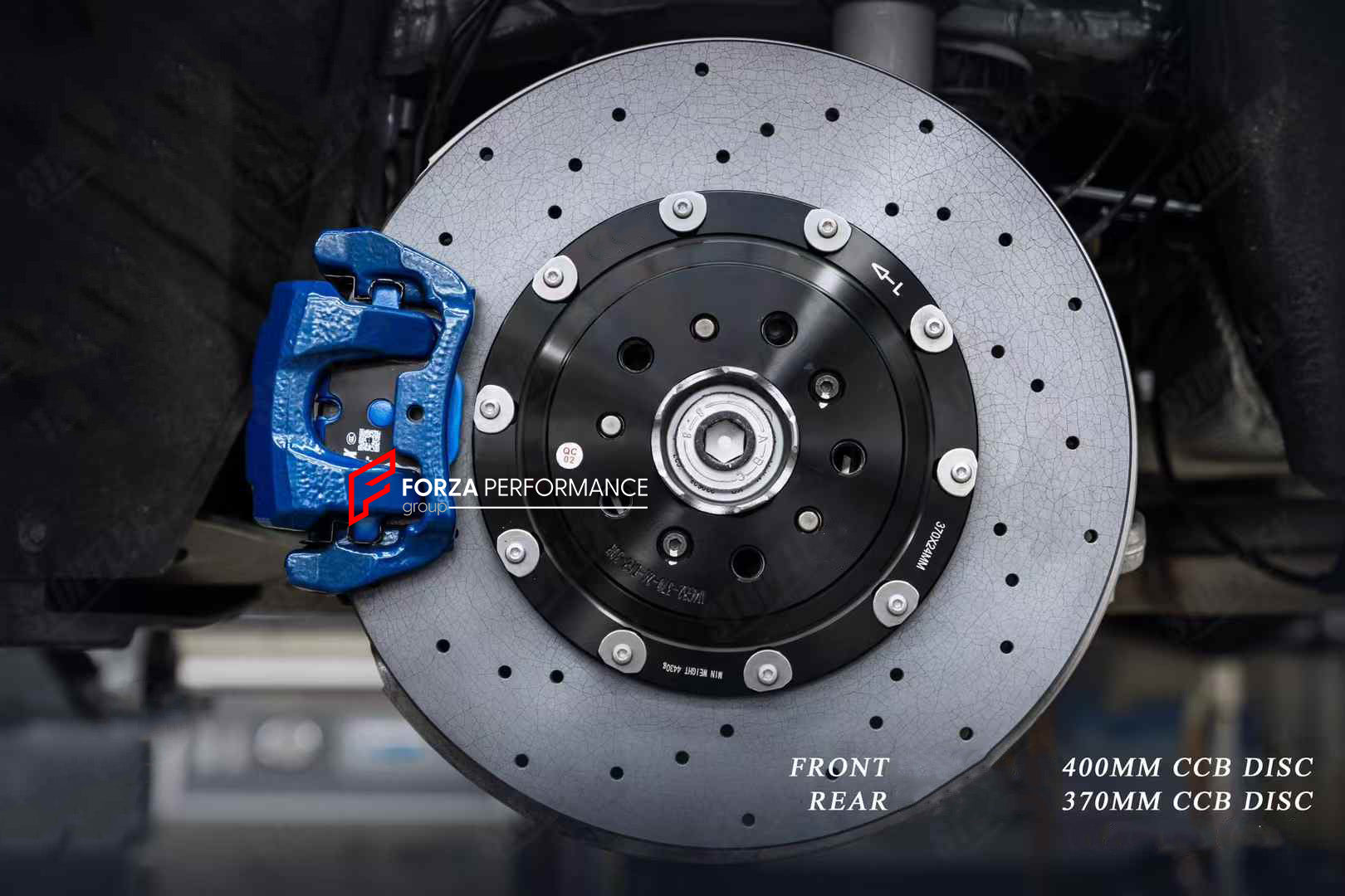 REPLACEMENT CARBON CERAMIC BRAKE DISK ROTORS for BMW M3 M4 G80 G82 2020+

Forza Performance Group offers various types of big brake kits, all types of aftermarket brake calipers, as well as genuine original brands of all types, such as AP Racing, Brembo, Akebono, AMG, M Performance, Audi, Porsche, Lamborghini, Toyota TRD, etc.

In the photos above you can see an installed Forza Performance Group set of carbon ceramic discs for the BMW M3 G80&nbsp;with 400mm/370mm brake rotors.

Material: Carbon Ceramic

Cur