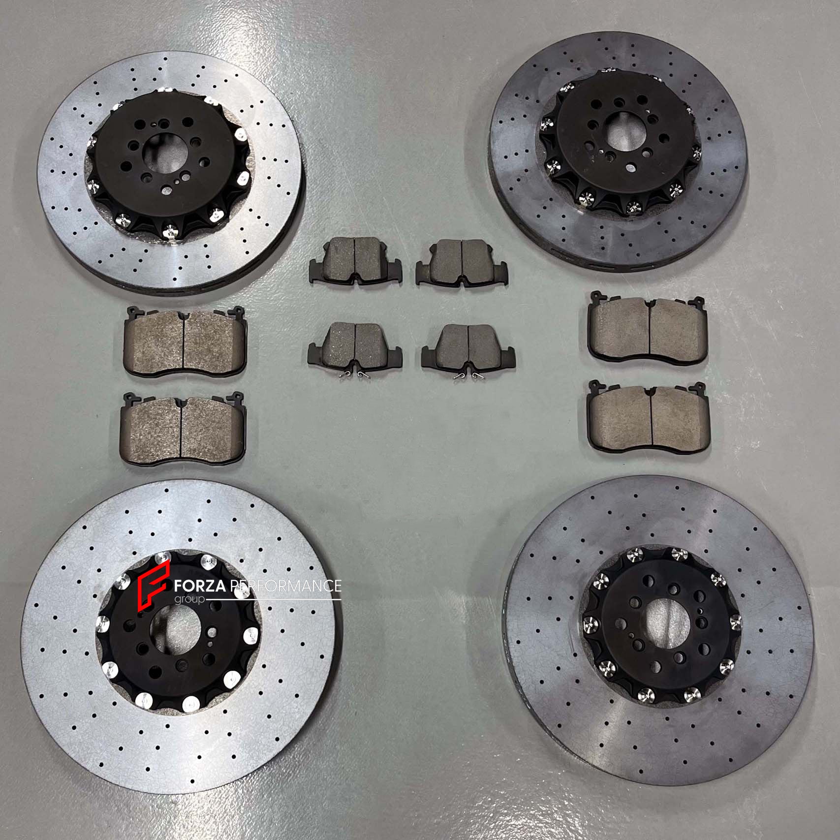 REPLACEMENT CARBON CERAMIC BRAKE DISK ROTORS for BMW XM G09 2023+

Forza Performance Group offers various types of big brake kits, all types of aftermarket brake calipers, as well as genuine original brands of all types, such as AP Racing, Brembo, Akebono, AMG, M Performance, Audi, Porsche, Lamborghini, Toyota TRD, etc.

Material: Carbon Ceramic

Current set includes:

2x Front Brake Discs 420 mm
2x Rear Brake Discs 398 mm
4x Brake Pads

PLEASE INCLUDE YOUR VIN, MODEL AND YEAR WHEN PURCHASING.