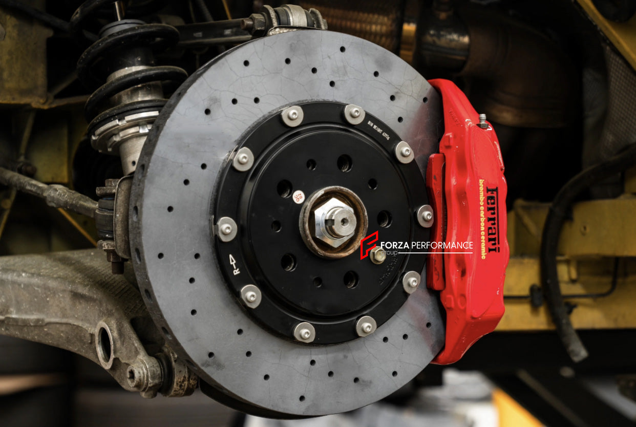 REPLACEMENT CARBON CERAMIC BRAKE DISK ROTORS for FERRARI 458 2009 - 2015

Forza Performance Group offers various types of big brake kits, all types of aftermarket brake calipers, as well as genuine original brands of all types, such as AP Racing, Brembo, Akebono, AMG, M Performance, Audi, Porsche, Lamborghini, Toyota TRD, etc.

Material: Carbon Ceramic

Current set includes:

2x Front Brake discs 400 mm


PLEASE INCLUDE YOUR VIN, MODEL AND YEAR WHEN PURCHASING.