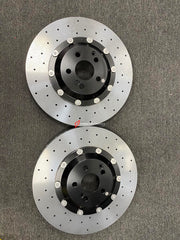 REPLACEMENT CARBON CERAMIC BRAKE DISK ROTORS KIT for MERCEDES BENZ AMG GT63 S X290 4-DOOR 2018+ Forza Performance Custom Fit CCB Carbon Ceramic Brake Discs 390x36 360x36 Cross Drilled for Stock Steel Calipers
Set includes:

Front Carbon Ceramic Brake Disc Rotors 390 x 36 mm (fit stock steel calipers)
Front Brake Pads
Hub Centric Rings
Rear Carbon Ceramic Brake Disc Rotors 360 x 36 mm (fit stock steel calipers)
Rear Brake Pads
Material: Carbon Ceramic

NOTE: Professional installation is required.