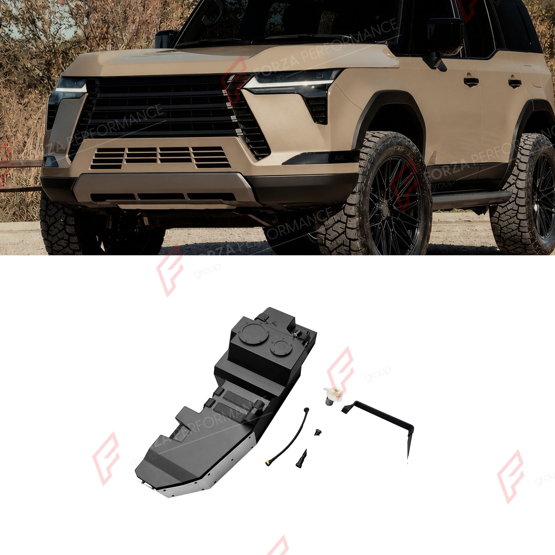REPLACEMENT LONG RANGE FUEL TANK SYSTEM 110L, +42L (EXTRA 11 GAL) EXTENDED RANGE for LEXUS GX550 2.4T PETROL 2024+