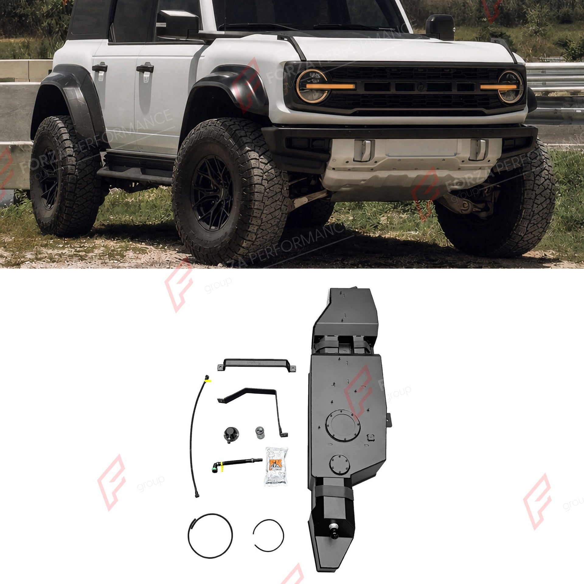 REPLACEMENT LONG RANGE FUEL TANK SYSTEM 115L, +35L (EXTRA 9 GAL) EXTENDED RANGE for FORD BRONCO RAPTOR 3.0T GASOLINE 2021+