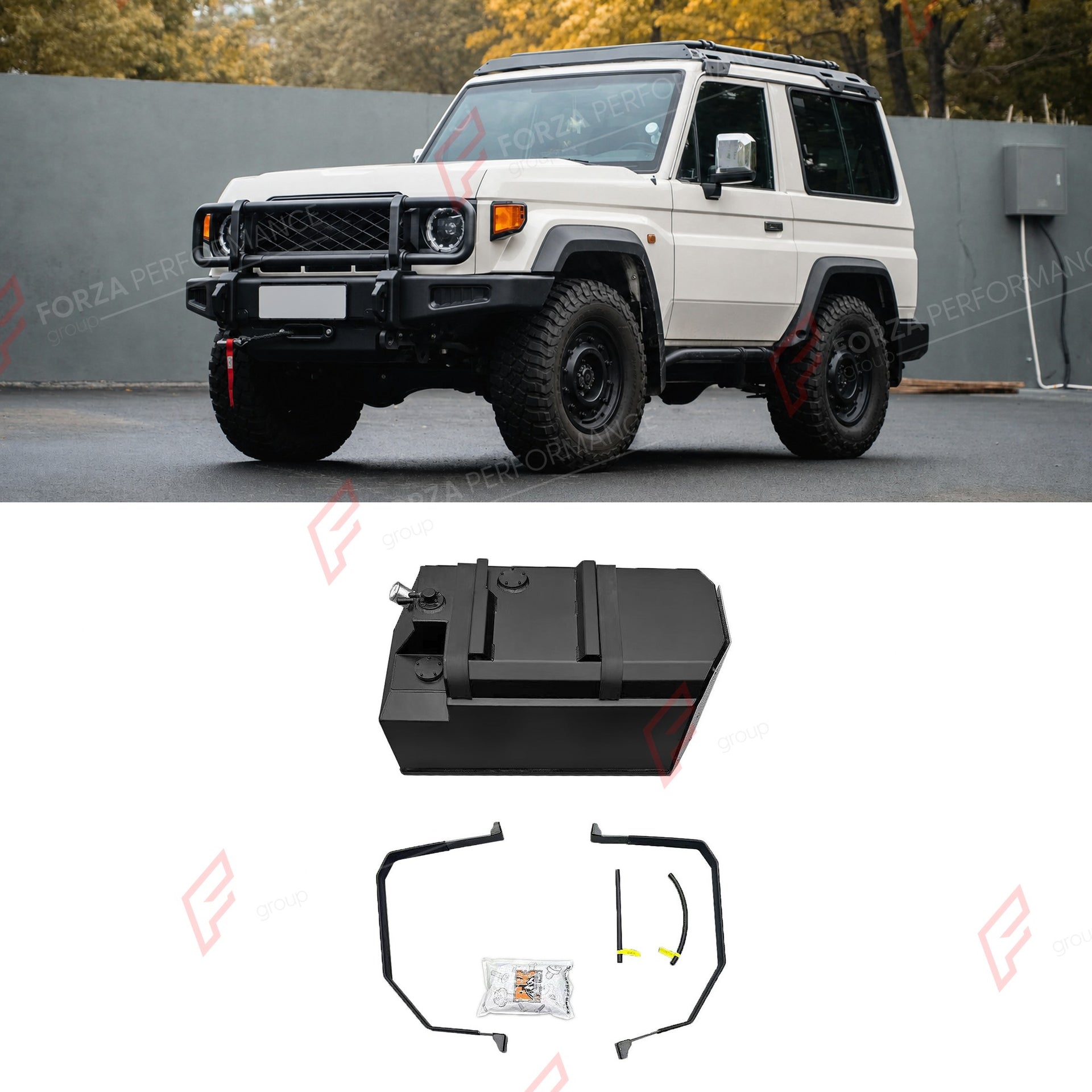 REPLACEMENT LONG RANGE FUEL TANK SYSTEM 139L, +49L (EXTRA 13 GAL) EXTENDED RANGE for TOYOTA LAND CRUISER LC71 2.8T DIESEL 2007+