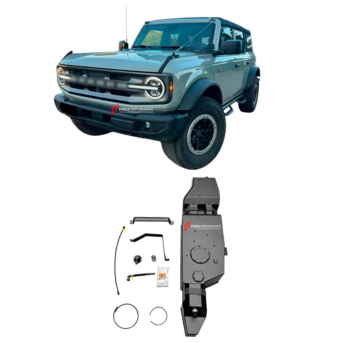 REPLACEMENT LONG RANGE FUEL TANK SYSTEM 98L, +34L (EXTRA 9 GAL) EXTENDED RANGE for FORD BRONCO 2-DOOR 2.3T/2.7T GASOLINE 2021+