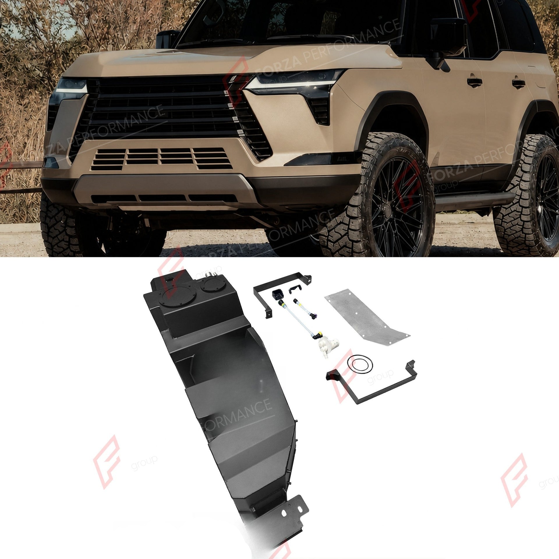REPLACEMENT LONG RANGE FUEL TANK SYSTEM 110L, +30L (EXTRA 8 GAL) EXTENDED RANGE for LEXUS GX550 3.5TT PETROL 2024+