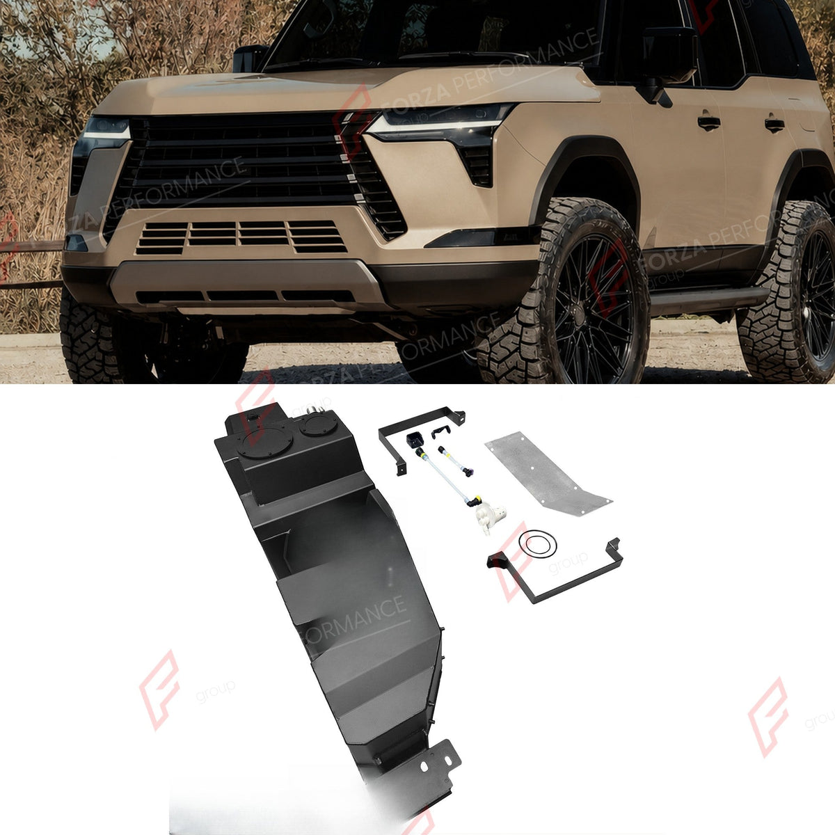 REPLACEMENT LONG RANGE FUEL TANK SYSTEM 110L, +42L (EXTRA 11 GAL) EXTENDED RANGE for LEXUS GX550 2.4T PETROL 2024+