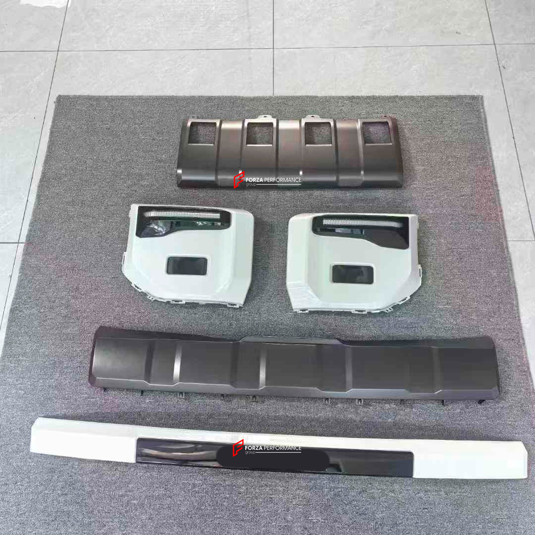 REPLACEMENT PARTS for TOYOTA LAND CRUISER 250 LC 250 2023+ OEM STYLE GRILLE FRONT BUMPER TRIMS FRONT SKID PLATE REAR EMBLEM PLATE

Set includes:
Grille
Front Bumper Trims
Front Skid Plate
Rear Emblem Plate
Material: Stainless Steel + Plastic

Note: Professional installation is required.