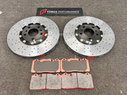 REPLACEMENT PCCB CARBON CERAMIC BRAKE DISK ROTORS KIT for PORSCHE 911 992  9GT-615-302-J 991-351-407-86