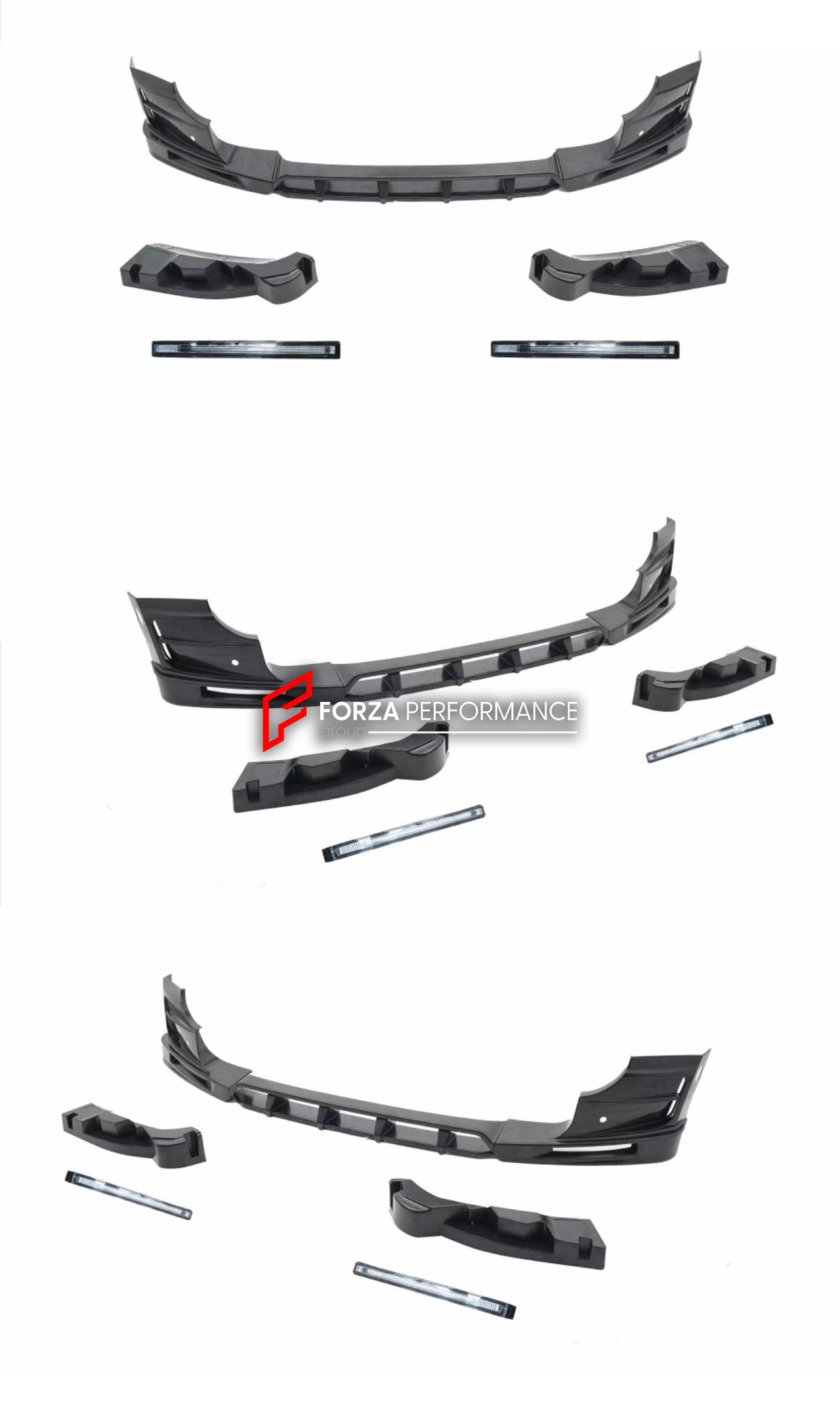 ROCK STYLE FRONT LIP WITH LED BAR for LAND ROVER DEFENDER L663 2020+