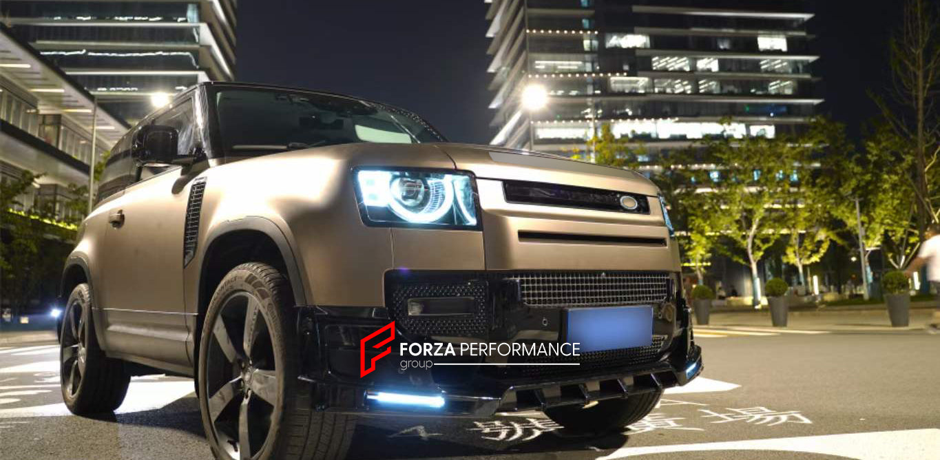 FRONT LIP WITH LED BAR for LAND ROVER DEFENDER L663 2020+ – Forza ...