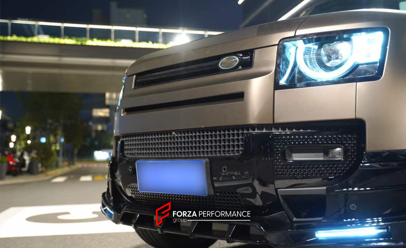 ROCK STYLE FRONT LIP WITH LED BAR for LAND ROVER DEFENDER L663 2020+