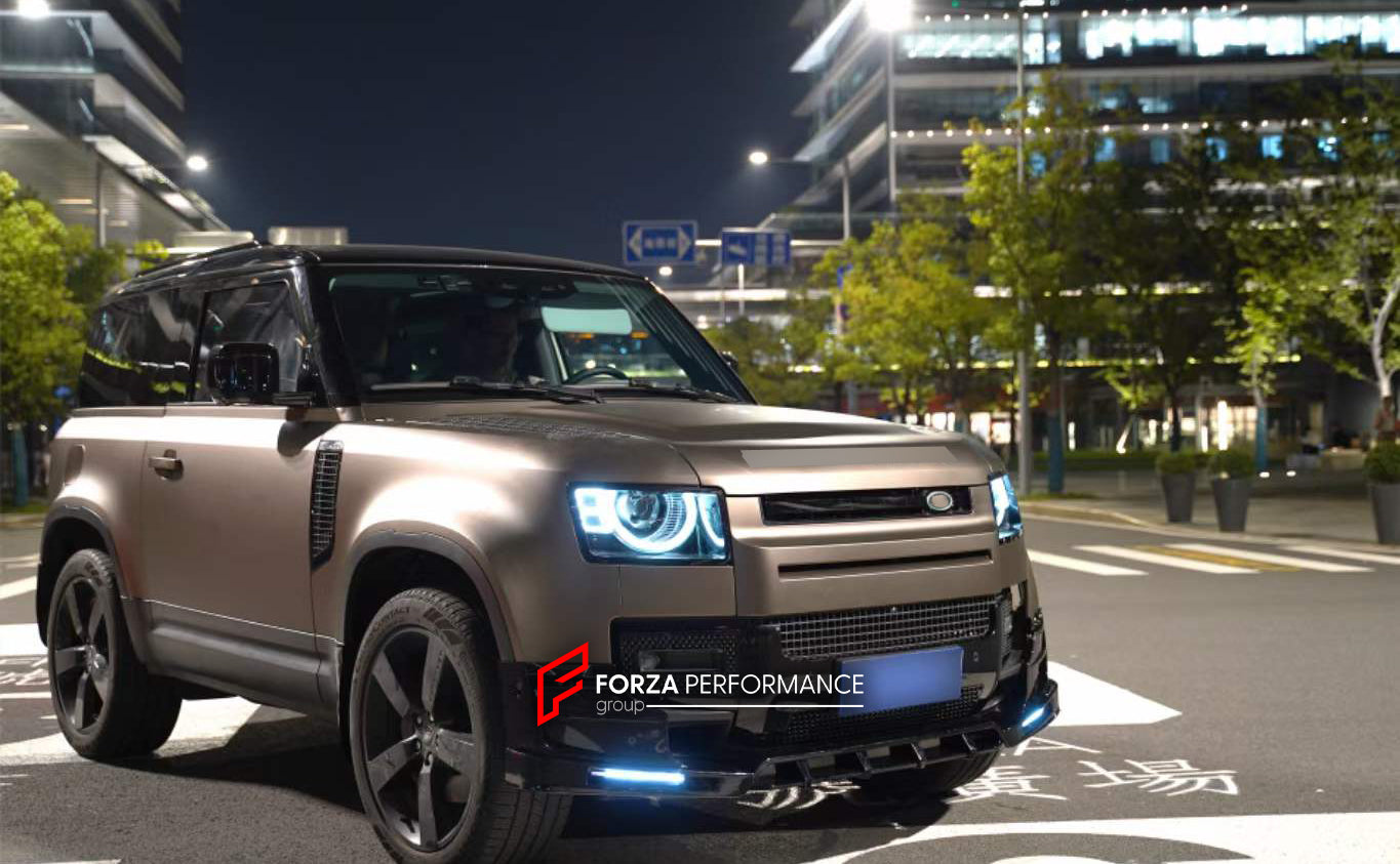 FRONT LIP WITH LED BAR for LAND ROVER DEFENDER L663 2020+ – Forza ...
